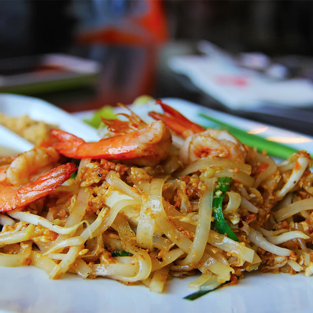 Shrimp Pad Thai at Wok Wok Malaysian Cuisine Restaurant, Malaysian Restaurant in New York